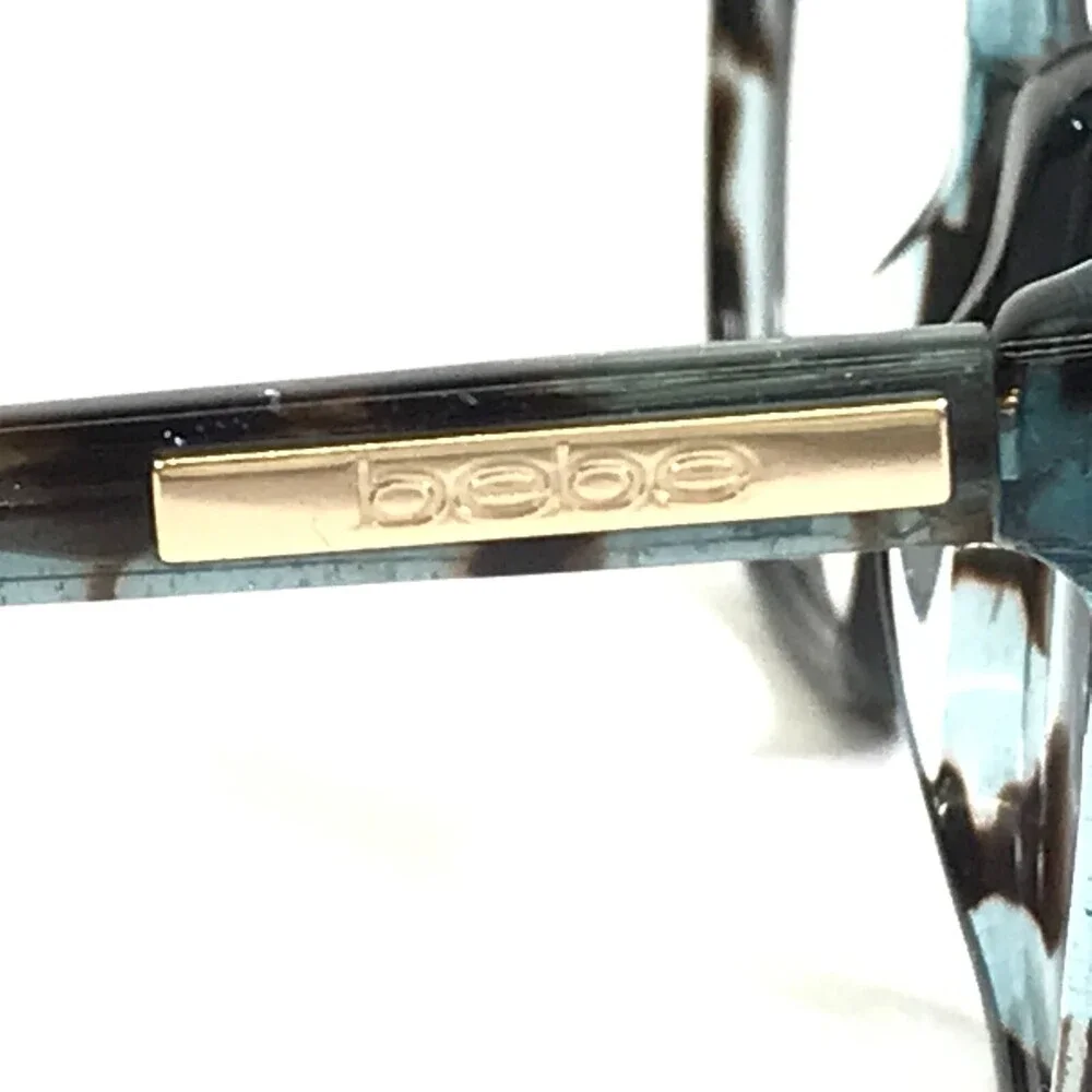 Bebe Eyeglasses Frames BB5186 340 TEAL TORTOISE Blue Gold Full Rim 52-17-135